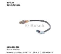 SONDA LAMBDA ALFA ROMEO 147 1.6 +2.0 156 1.6-3.2 FIAT DUCATO DOBLO LANCIA LYBRA