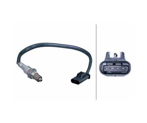 Sonda Lambda Riscaldata 4 Poli 450 mm Cavo HELLA Per u.a. BMW 2er