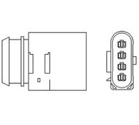 Sonda lambda riscaldato 466016355001 MAGNETI MARELLI per AUDI VW SEAT SKODA