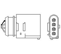 Sonda lambda riscaldato 466016355059 MAGNETI MARELLI per VW SKODA SEAT AUDI