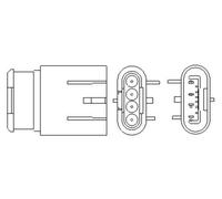 Sonda lambda riscaldato 466016355154 MAGNETI MARELLI per ALFA ROMEO FIAT LANCIA
