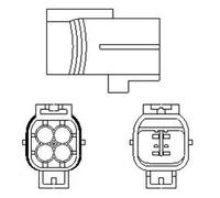 Sonda lambda riscaldato 466016355163 MAGNETI MARELLI per OPEL SUZUKI NISSAN