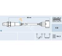 Sonda lambda riscaldato 77389 FAE per PORSCHE BOXSTER