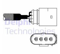 Sonda lambda Sonda a dito ES10981-12B1 DELPHI per VW SEAT AUDI SKODA
