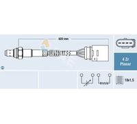 Sonda lambda Sonda di regolazione 77142 FAE per AUDI SEAT VW