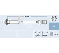 Sonda lambda Sonda di regolazione 77190 FAE per BMW 3 Coupé 3 7 3 Compact 5