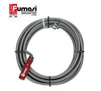 Sonda manuale con manico molla 5 mt in acciaio tempreto stura fogna, wc, lavandi