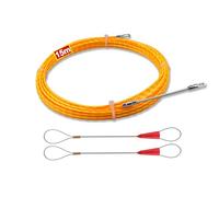 Sonda Passacavi 15m,Sonda Passacavi Professionale,Sonda Elettricista 3mm,Sonda Tiracavi con 2 Molla di Guida,Sonda Tiracavi Cavo,Estrattore Cavi Per Cavi Elettricista（15m,Φ3 mm）