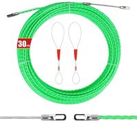 Sonda Passacavi 30/50 M, 4,5Mm Professionale Elettricista Tiracavi 2 Molla guida