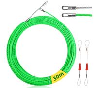 Sonda Passacavi, 30M Sonda Passacavi Professionale Con 2 Molla Di Guida, 4mm Sonda Elettricista Cavo Estrattore Cavi per Dispositivi Threader condotto Rodder (Verde)