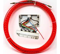 Sonda Passacavi Professionale 3 Ø mm 15 m, L'UNICA BIDIREZIONALE, Pilota Passacavo Fili Elettrici Tubazioni da 16-20 Ø, Molla Elettricista definitiva, Pilota impianti saturi e tubature curve strette