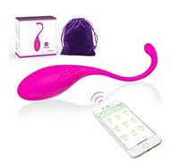 Sonda per allenamento dei muscoli del pavimento pelvico, in silicone, da donna, impermeabile, per allenare il controllo della vescica, con app (lingua italiana non garantita), ricaricabile (rosso)