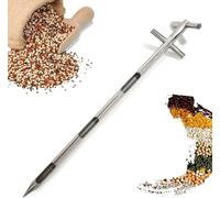 Sonda per Campionatore di Terreno, Campionatore di Polvere per Cereali, Tubo di Campionamento Rotante per Polvere A Doppio Strato con 3 Slot, Design Appuntito con Maniglia di Rotazi, 1.9 * 150cm