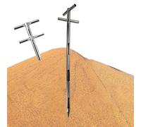 Sonda per terreno in acciaio inossidabile, Sonda campionatore in acciaio inossidabile for dimensioni multiple di cemento del suolo in polvere grano(Dia-32mm(1 1/4"),L-1.2m/3.9ft)