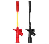 Sonda per test circuiti per applicazioni automobilistiche con connessione multimetro da 4 mm punta non perforante e gancio di bloccaggio sicuro (nero)