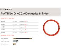 SONDA PIATTINA PASSACAVI IN ACCIAIO RIVEST NYLON D 6mm 40M M5 ARNOCANALI A6.040