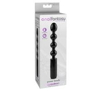 Sonda plug anale a 4 sfere vibrazioni nero inseribile 13,5 cm diametro 3 cm circa