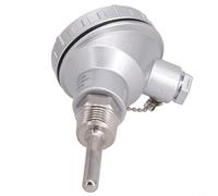 Sonda sensore di temperatura PT100 con filettatura NPT da 1/2" testa terminale termocoppia in acciaio inossidabile per applicazioni RTD, gamma da -200 a 420 °C, argento, lunghezza tubo multipla (50 mm