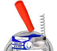 Sonda Sturatubi 300 cm Ø 6 mm per Pulizia Meccanica di Tubo Realizzata in Acciaio Zincato - Garanzia di 10 Anni - MONTERAL