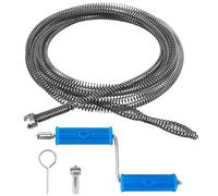 Sonda Sturatubi 5m × 10mm, Molla Sturatubi con Adattatore Manuale e Elettrico, Stura Tubi di Scarico Professionale, Sonda Stura Lavandini per Cucina, Bagno, Tubi di Scarico