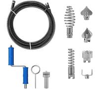 Sonda sturatubi 5m con 6 testine adattatore manuale ed elettrico