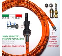 SONDA STURATUBI IDROPULITRICE ANNOVI, BLACK DECKER BOCCOLA CORTA KIT 4GETTI 20MT