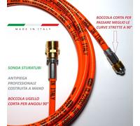 SONDA STURATUBI IDROPULITRICE COMET ED M22 BOCCOLA CORTA GETTO ROTANTE 6MT