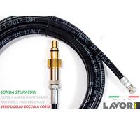 SONDA STURATUBI PER IDROPULITRICE LAVOR E FASA BOCCOLA CORTA UGELLO 4 FORI 25MT