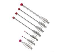 Sonda tattile con gambo filettato in carburo, punta a sfera rossa da 1 mm a 6 mm per precisione della macchina di misurazione a coordinate nella lavorazione dei metalli industriali, non magnetica e