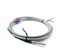 Sonda termocoppia KJ PT100 4 mm x 30 mm, tipo sonda, filo intrecciato schermato, 1 pezzo(PT100 tipo 1m)