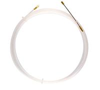 Sonda tiracavi in nylon, bianca, diametro 3 mm, con terminali fissi, 30 Metri