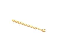 Sonde di prova primaverili 100 pezzi/confezione PA160-Q2 placcato oro a quattro artigli con testa a fiore di prugna, perno di prova a molla, diametro esterno 1,36 mm, lunghezza 24,5 mm, perno pogo PCB