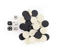 Sondergut Backgammon Gioco da tavolo Mocca - Da rotolare in 100% pelle (Parti Di Ricambio)
