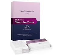 Sondermoment Teams - Value Cards, carte di valore (tedesco e inglese), 100 carte di valore, set di carte di moderazione per coaching e team building, strumenti per allenatori, dirigenti, leader di