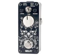 Sondery digitale Delay effetto pedale, True Bypass, 3 modalità di modulazione eco e normale, formato mini con design artistico su custodia rigida in alluminio e taglio a diamante lungo il bordo