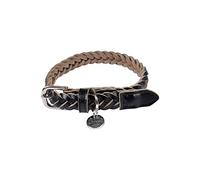 SONDEY Paris Prix - Collare per cane intrecciato regolabile, 30-45 cm, colore: Nero
