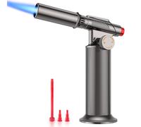 Sondiko Cannello da Cucina, Torcia Ricaricabile Per Saldature di Metalli, Cannello a Gas Portatile, Con Fiamma Regolabile e Continua Antivento Per Saldatura, Artigianato(Butano Non Incluso)