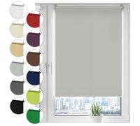 Sonello Tenda a rullo oscurante Klemmfix senza Forare 85cm x 100cm Grigio Chiaro, tenda avvolgibile oscurante con morsetti e con catenella per finestre e porte, Blackout, opaco, Protezione Solare