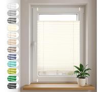 SONELLO Tenda plissettata Klemmfix senza foratura, 30cm x 140cm Crema chiaro, tende plissettate per porte e finestre con morsetti pronta per l'uso, protezione solare, Parti per Il Montaggio Incluse