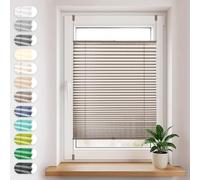 SONELLO Tenda plissettata Klemmfix senza foratura, 65cm x 160cm Marrone, tende plissettate per porte e finestre con morsetti pronta per l'uso, protezione solare, Parti per Il Montaggio Incluse