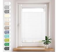 SONELLO Tenda plissettata Klemmfix senza foratura, 80cm x 160cm bianco, tende plissettate per porte e finestre con morsetti pronta per l'uso, protezione solare, Parti per Il Montaggio Incluse