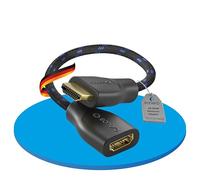 Sonero® 4K HDMI portsaver adapter, alta velocità premium, spina da HDMI A a presa HDMI A, contatti dorati, doppia schermatura, rivestimento in cotone, 0,15 m