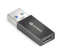 Sonero Adattatore da USB C a USB A, ricarica rapida 3A 15W, trasferimento dati 3.2 Gen1 10 Gbps, OTG, compatibile con iPhone, Samsung Galaxy, Watch, Google Pixel e molti altri, nero