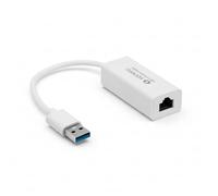 sonero Adattatore LAN USB 3.0, adattatore da USB-A a Ethernet RJ45, adattatore di rete USB da 1000 Mbps, contatti placcati in oro, compatibile con laptop e MacBook, bianco, 0,20 m