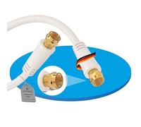 Sonero Antenna SAT Cavo Coassiale Satellitare TV 2,0m 4 Volte Schermato, per HDTV, Ricevitore, Internet, Satellite, DAB, Radio, Bianco