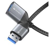Sonero® Cavo dati da USB-A a USB-A, cavo di prolunga, cavo USB tipo A, USB 3.0, 5 GB/s, grigio siderale/nero, 1,50 m