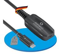 Sonero® Cavo USB 3.2, cavo di prolunga attivo con amplificatore di segnale, cavo dati, da USB-C maschio a USB-C femmina, 5 GB/s, 10,0 m, nero