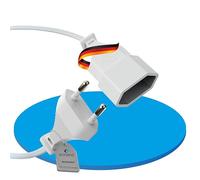 Sonero® Euro-Cavo di alimentazione, cavo di alimentazione per elettrodomestici, spina Euro a presa Euro, 5,00 m, bianco