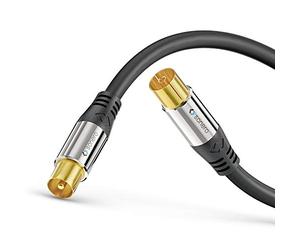 Sonero Premium - Cavo antenna TV / cavo coassiale, 2 m, colore: Nero