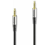 sonero® Premium Cavo audio jack da 3,5 mm, 1,50 m, contatti dorati, nero